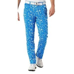 Royal and Awesome Men`s Golf Pants Best Laid Plans Blue Golf Pants 30 / 30
